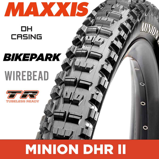 MAXXIS Minion DHR II - 29 X 2.40 - Wirebead Tubeless Ready - 60TPIx2 DH Casing