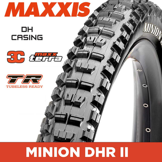 MAXXIS Minion DHRII- 29 X 2.50 - Folding TR 60x2 - DH 3C MaxxTerra - Black